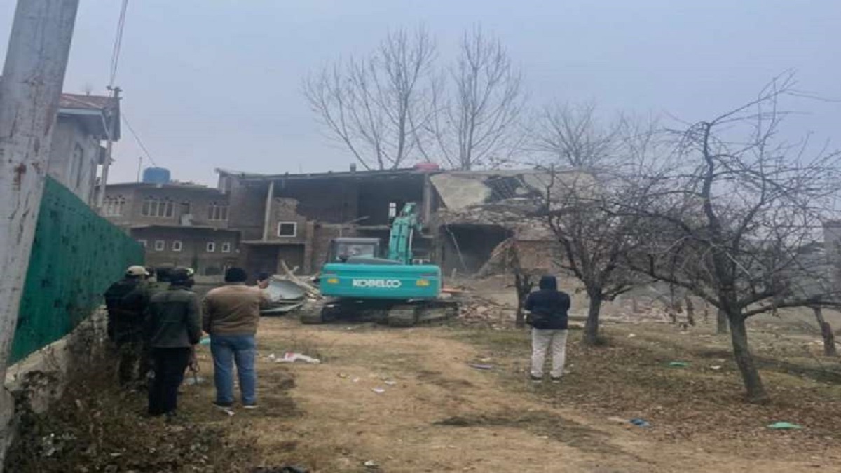 Bulldozer strikes again: Terrorist's house razed to dust in Jammu and ...