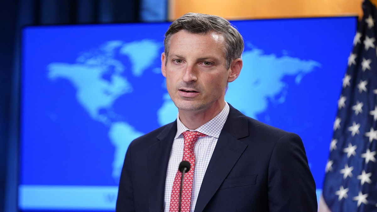 US State Department spokesperson Ned Price during a press conference.