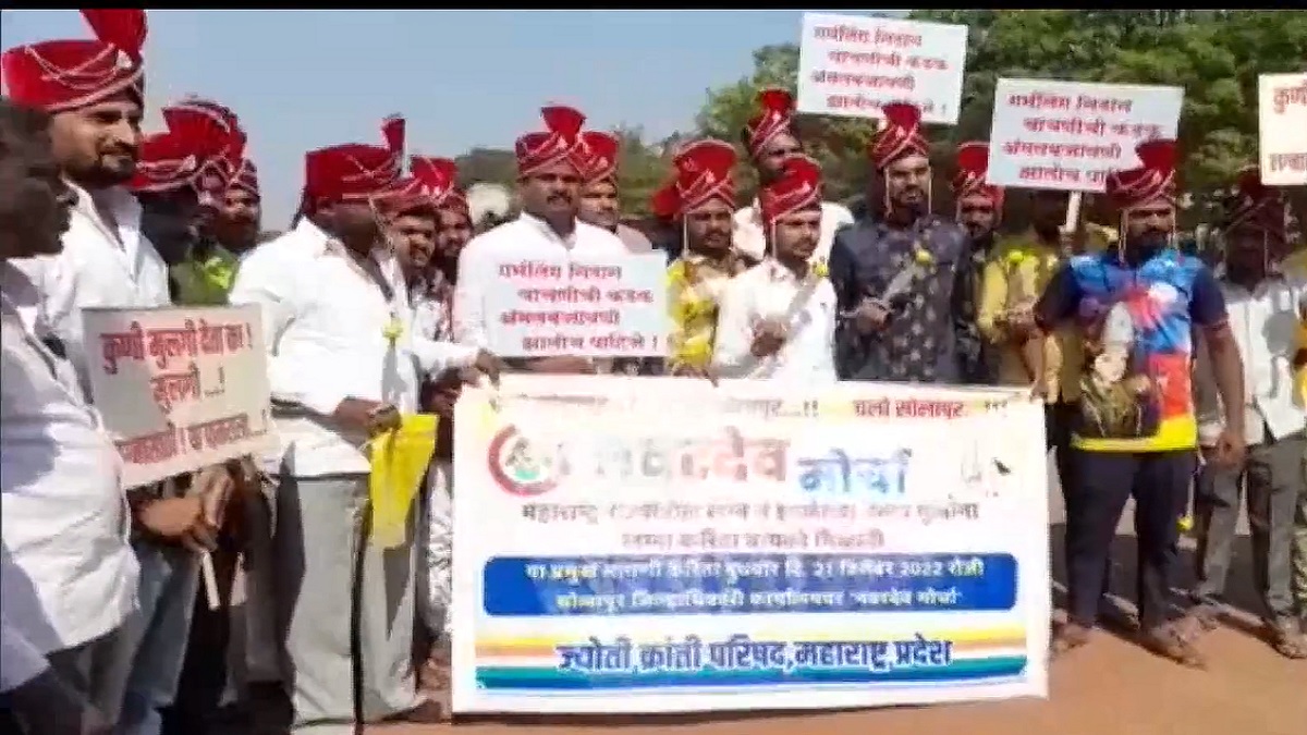 WATCH Bachelors wearing sehras take out wedding procession in Solapur KNOW WHY India News