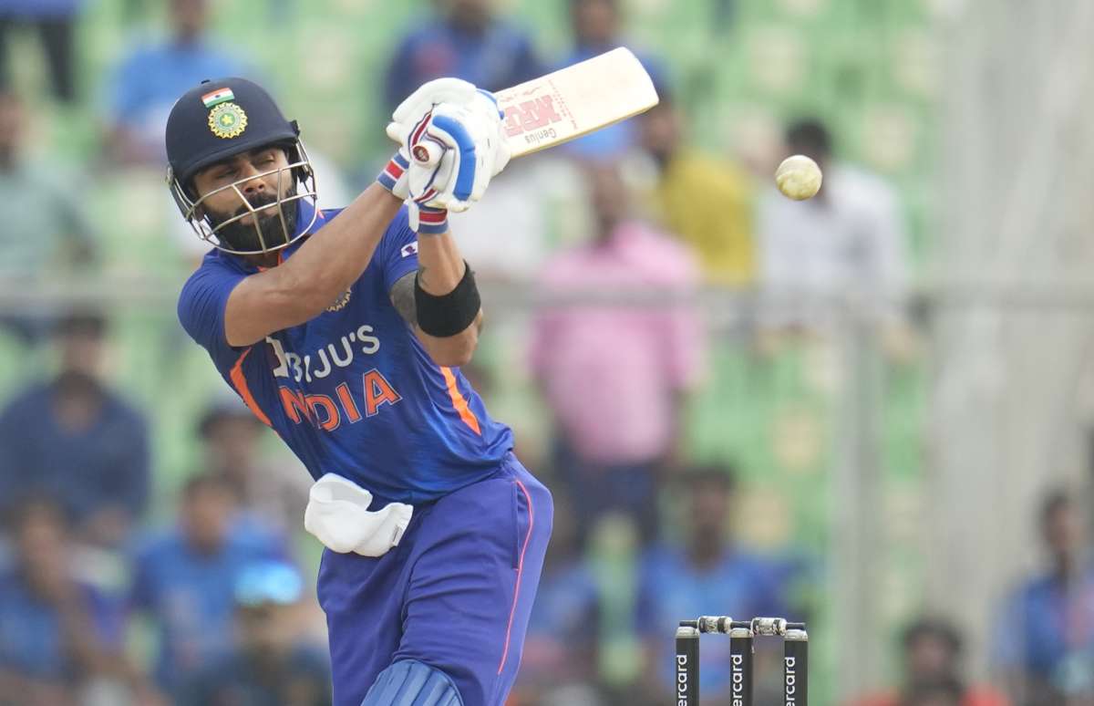 Virat Kohli in action against Sri Lanka