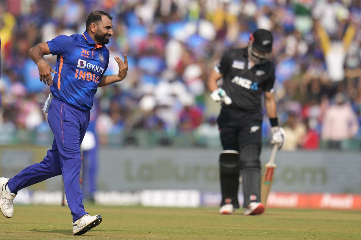 Mohammed Shami in action Mohammed Shami in action