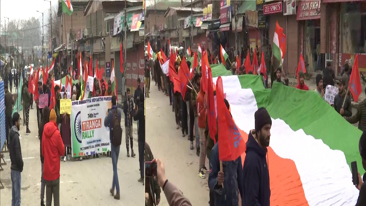 Republic Day 2023: ABVP takes out ‘Tiranga Rally’ from TRC Chowk to Lal Chowk in Srinagar | IN PICS