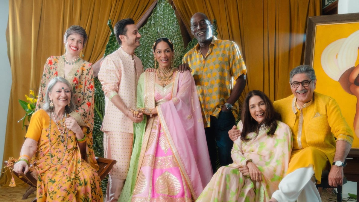 Vivian Richards, Neena Gupta and her husband attend daughter Masaba Gupta’s wedding with Satyadeep