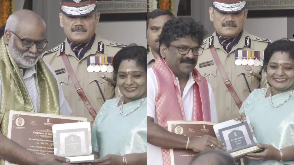 Naatu Naatu composer MM Keeravaani, lyricist Chandrabose felicitated by Telangana govt on Republic Day
