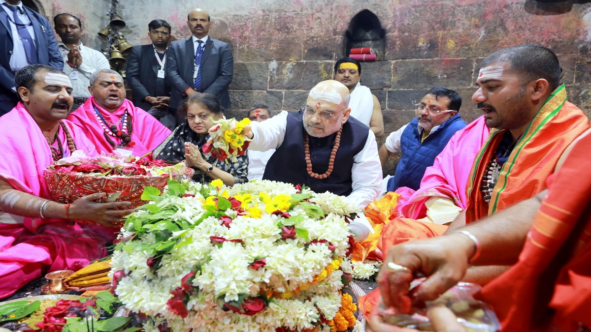 Amit Shah lays foundation stone of nano urea plant, pays obeisance at Baba Baidyanath temple in Jharkhand