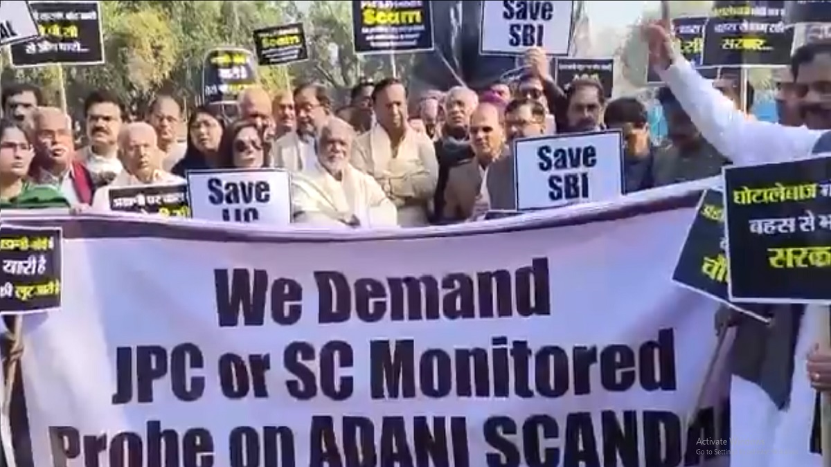 Congress holds 'Hum Adani Ke Hain Kaun' protest; Opposition chorus grows for JPC probe