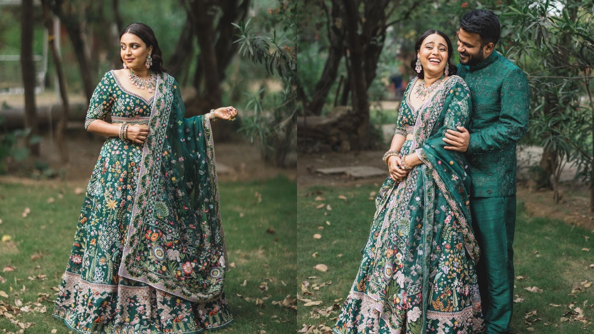 Swara Bhasker’s ‘Queen’ like lehenga for Sangeet ceremony is all you need to see; actress drops photos