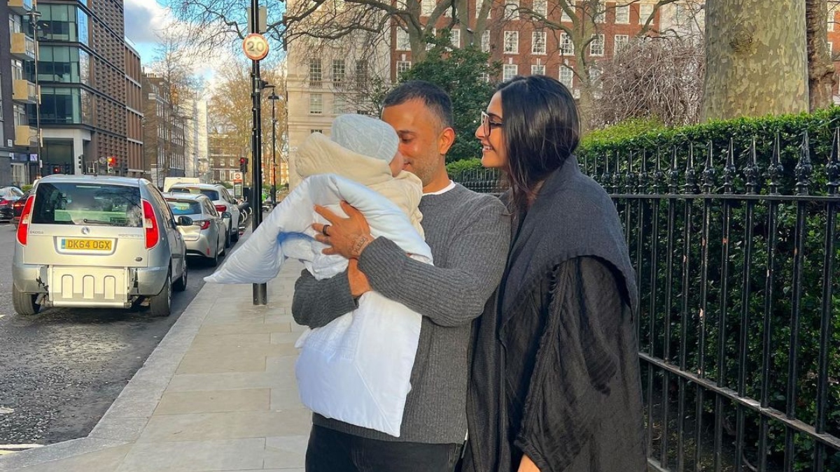 Sonam Kapoor shares ‘aww-dorable’ photos with husband Anand Ahuja and Vayu;  couple welcomes spring