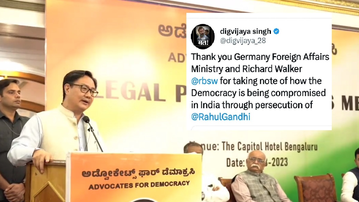 Thanks Rahul Gandhi for...: Kiren Rijiju's taunt over Congress leader Digvijaya's tweet on German Ministry