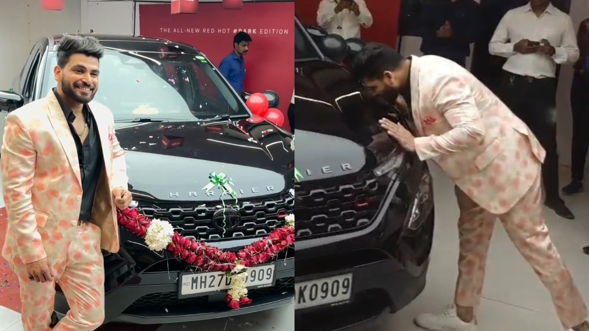 Shiv Thakare buys a swanky new car after Bigg Boss 16 show, celebrates with paps & friends | VIDEO