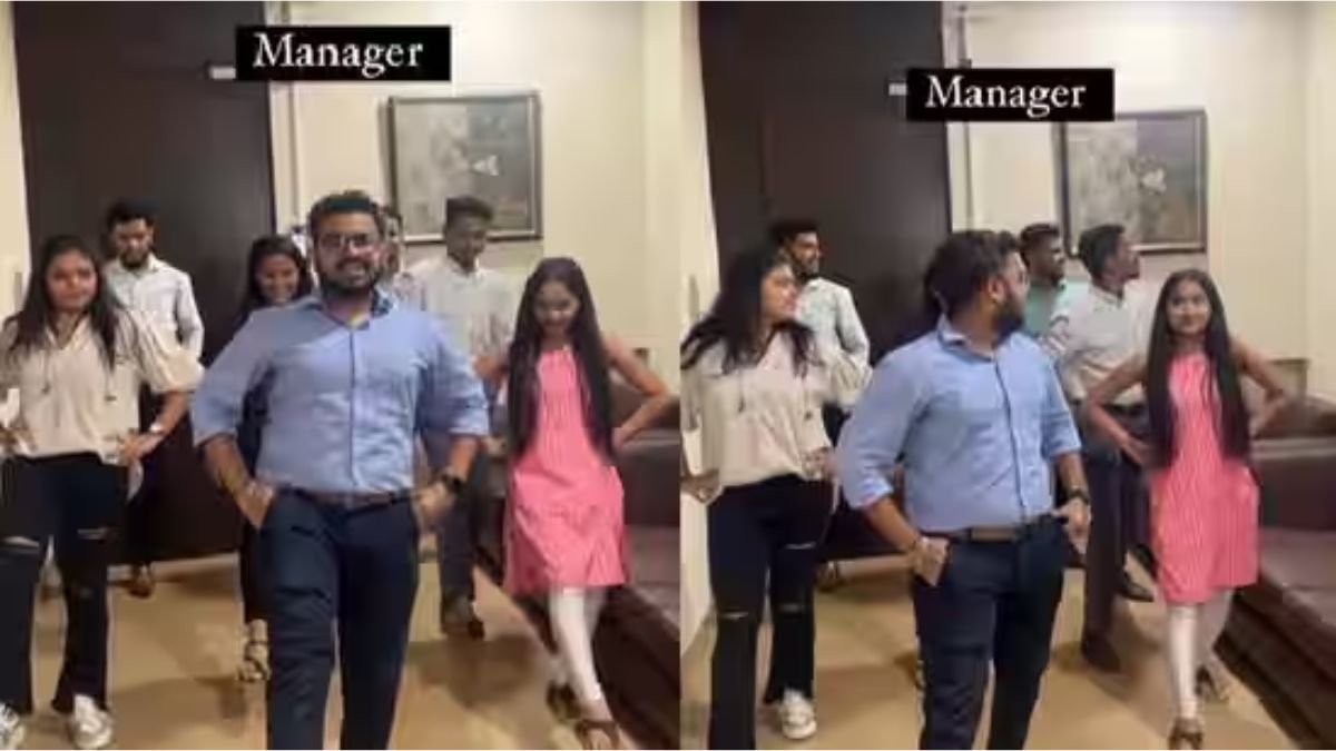 Viral Video: Manager dances with team to Naatu Naatu, netizens say 'office ho toh aisa'. Watch