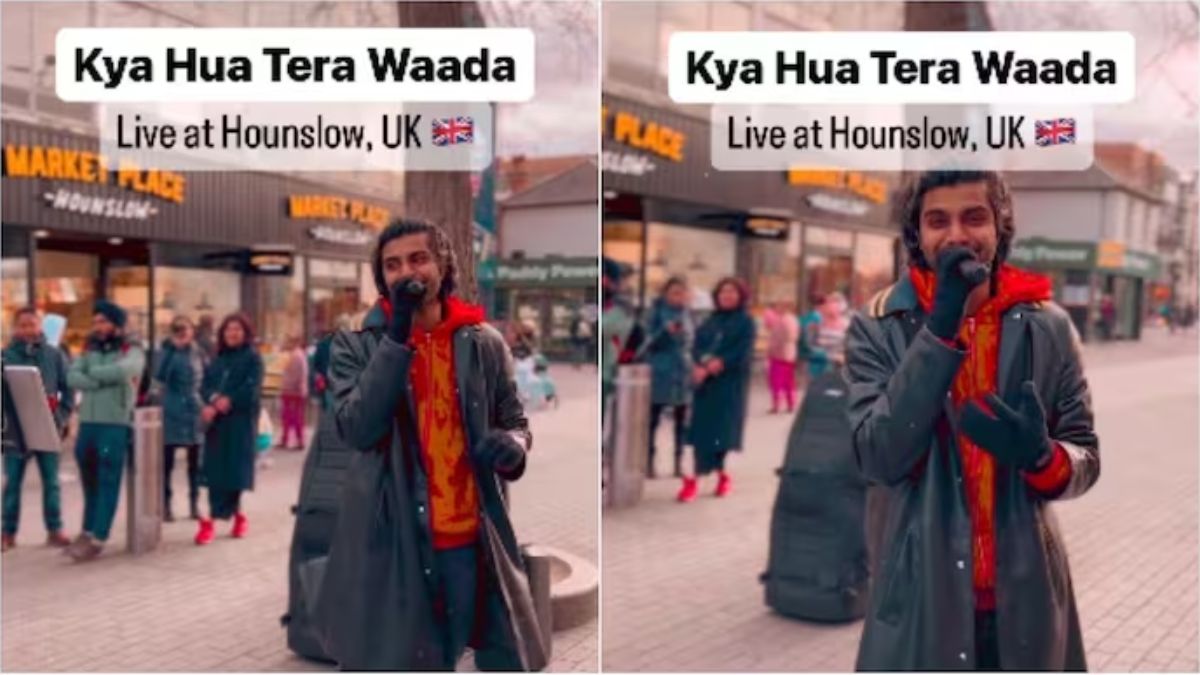 Man sings Kya Hua Tera Wada on London streets, wins hearts of netizens. Watch