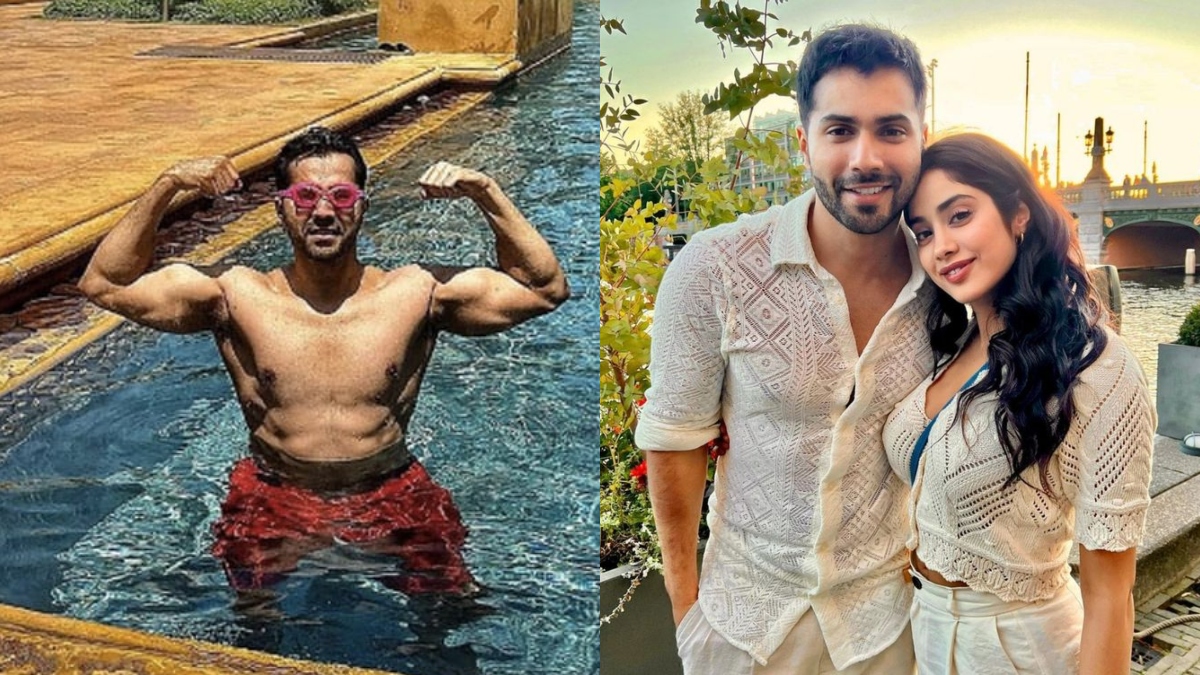 Janhvi Kapoor's comment on Varun Dhawan's shirtless pool picture gets a witty response | READ