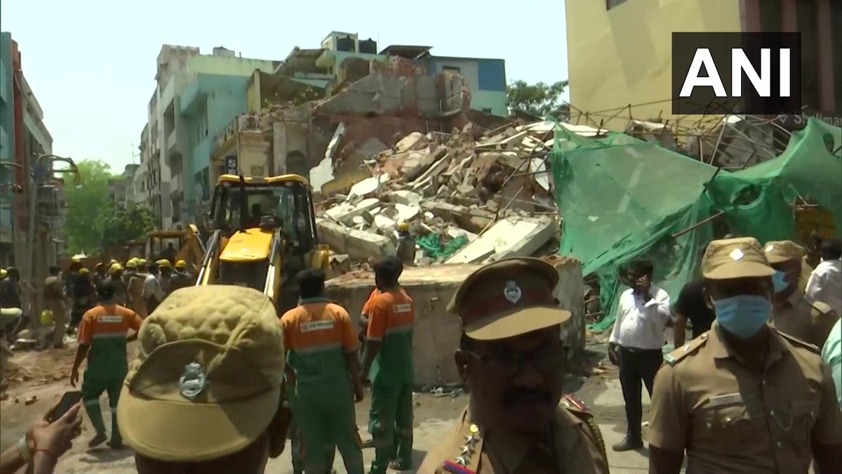 Chennai: Under-construction building near Parrys Corner collapses, many feared trapped