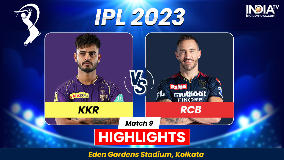 KKR vs RCB IPL 2023 Highlights Kolkata Knight Riders win by 81 runs