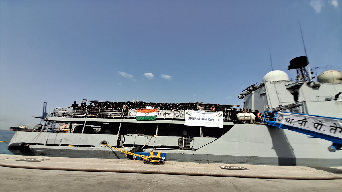 Operation Kaveri: 1,100 Indians rescued so far from Sudan by INS Sumedha, says Union Minister Muraleedharan