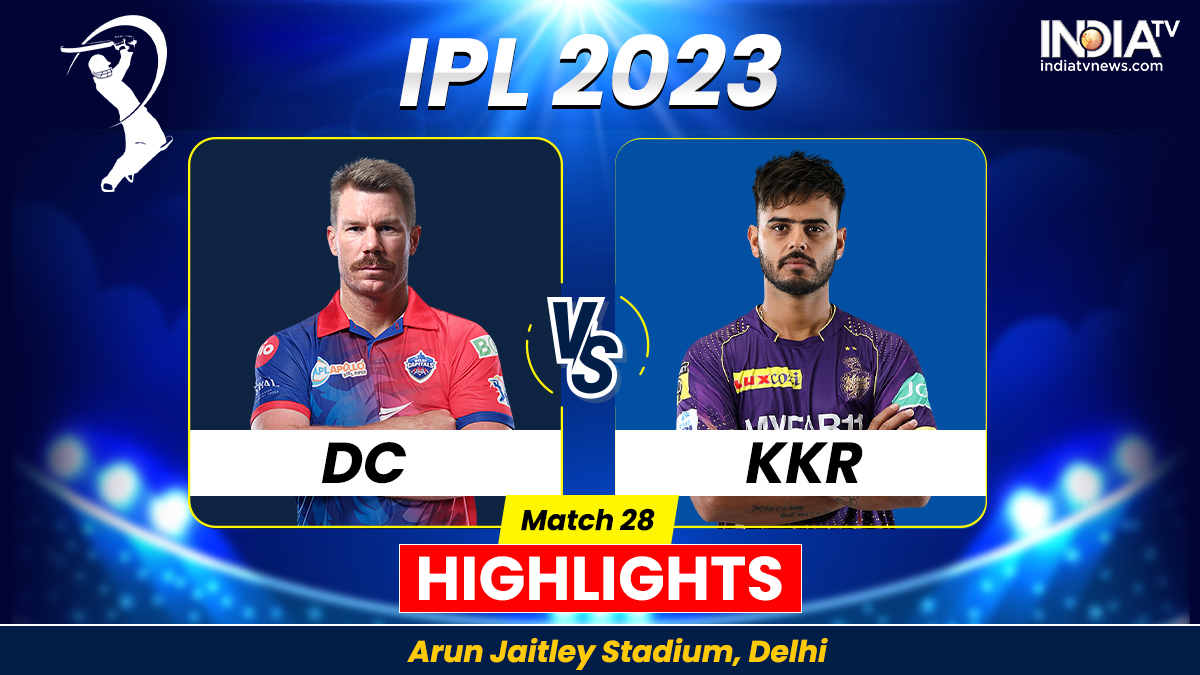 DC vs KKR IPL 2023 Highlights Delhi Capitals win by 4 wickets