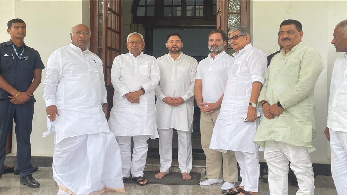 Mission 2024 Nitish Kumar, Tejashwi Yadav meet Mallikarjun Kharge