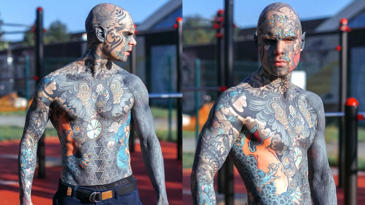 World's most tattooed man now works as a primary school teacher