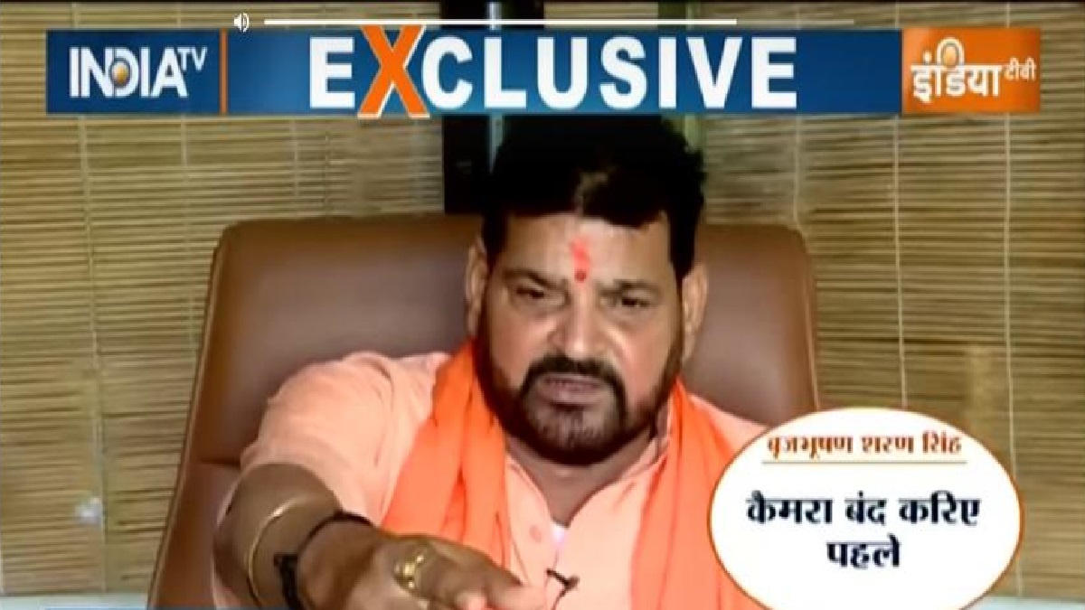 'Close the camera and leave...': WFI Chief Brij Bhushan Singh evades India TV's questions | WATCH