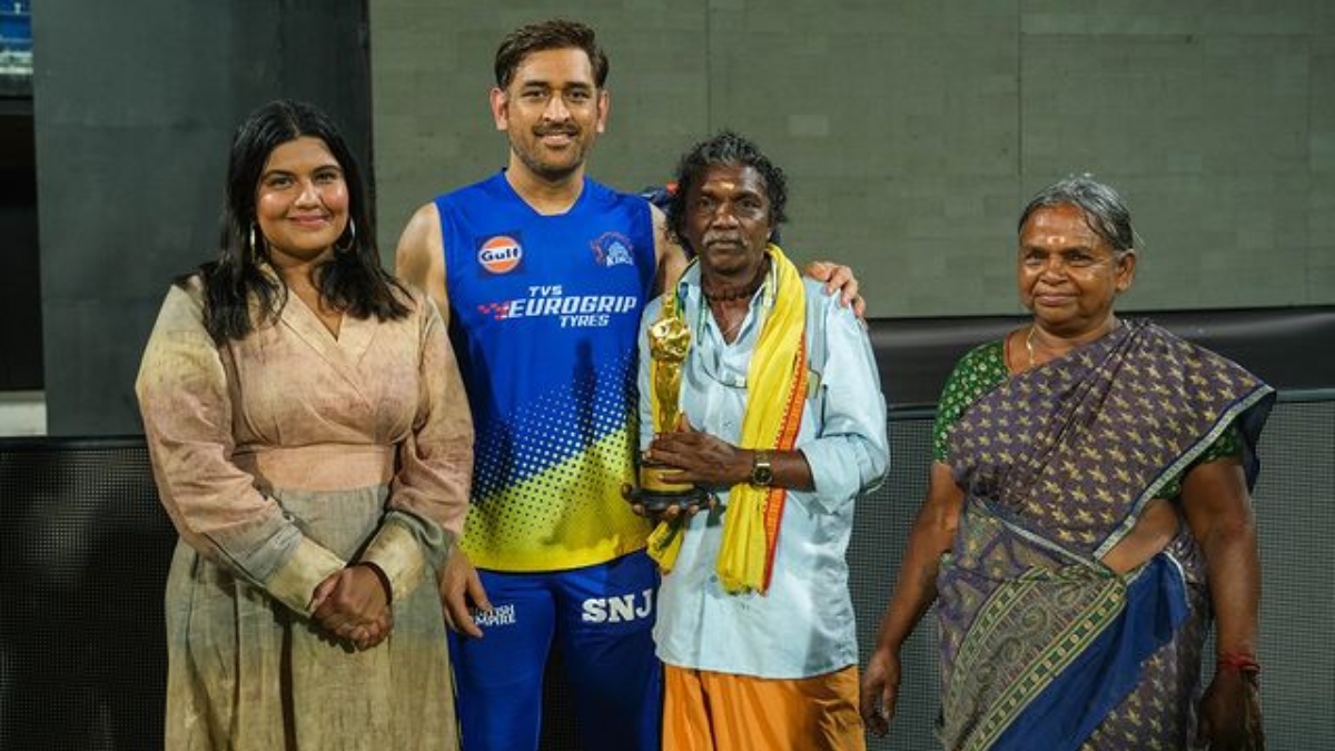 MS Dhoni gifts personalized CSK jerseys to Oscar-winning The Elephant Whisperers couple