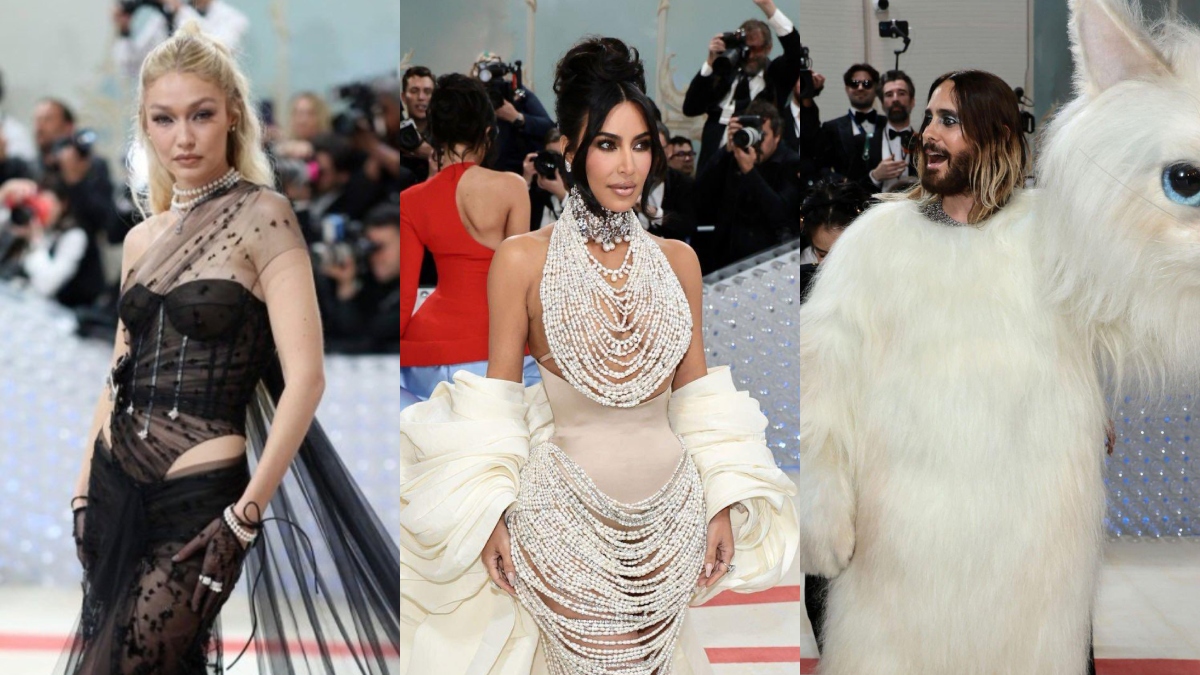 Met Gala 2023 Gigi Hadid in black, Kardashians honouring Karl