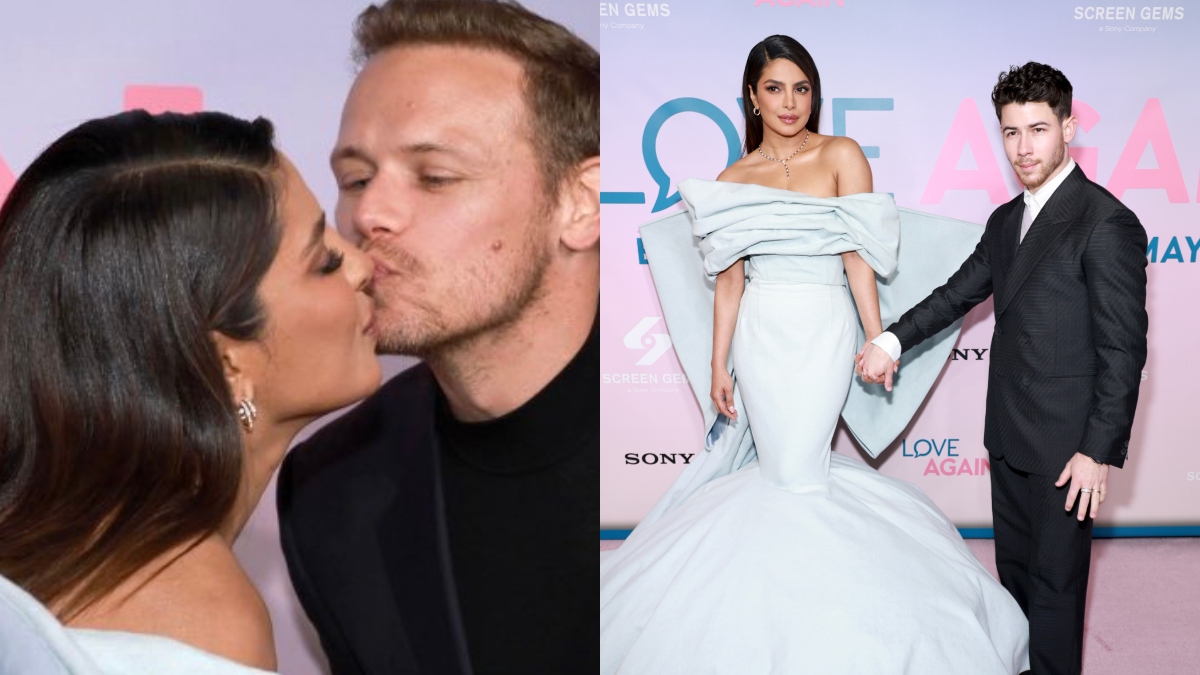 Love Again premiere: Priyanka Chopra gets kiss from co-star Sam Heughan;  Nick Jonas attends | Videos | Celebrities News â€“ India TV