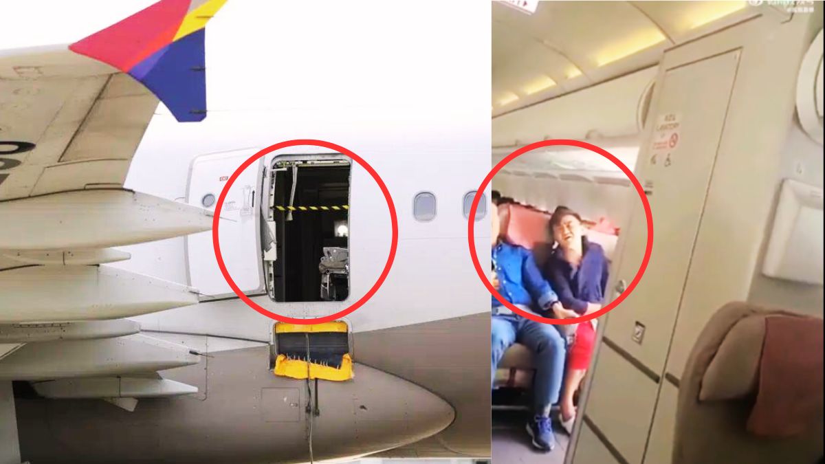 South Korean flight with 194 passengers onboard HORRIBLY flies with open door I What happened NEXT? VIDEO