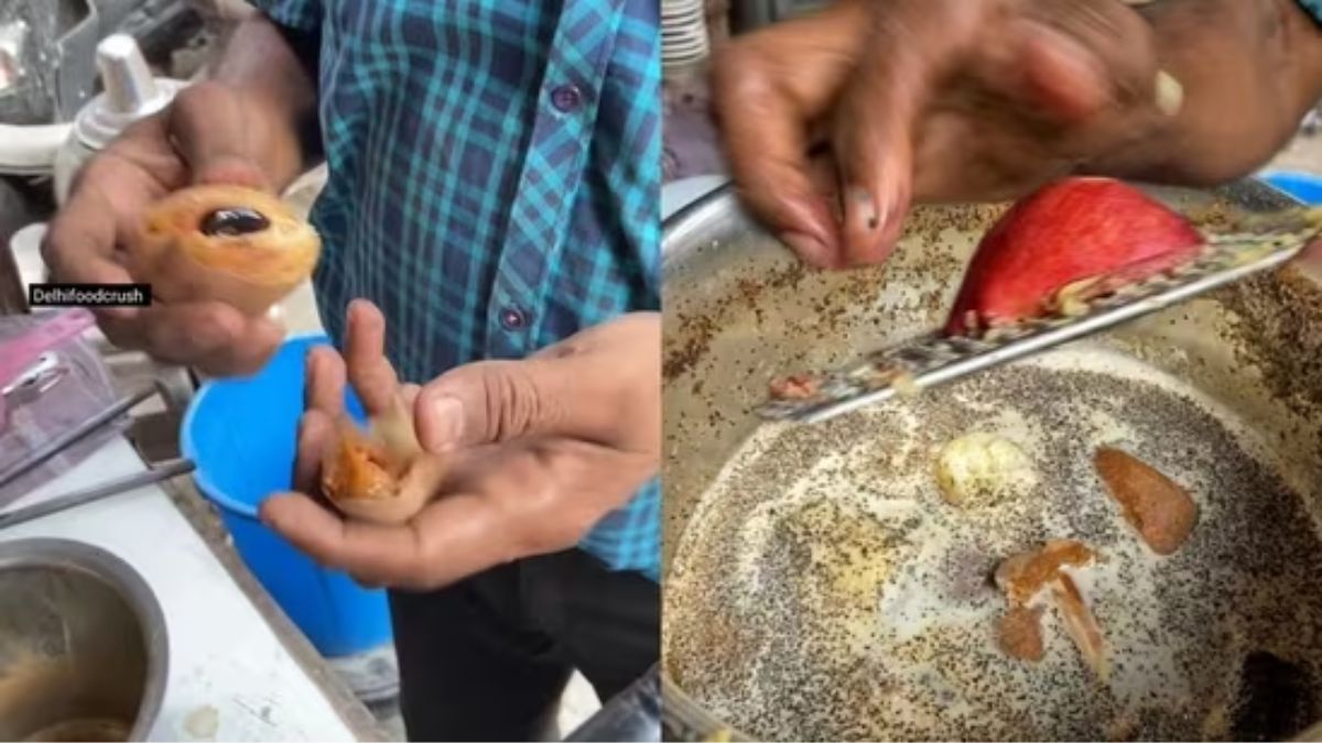 Street vendor makes chai with freshly cut fruits, leaves tea lovers horrified. Watch