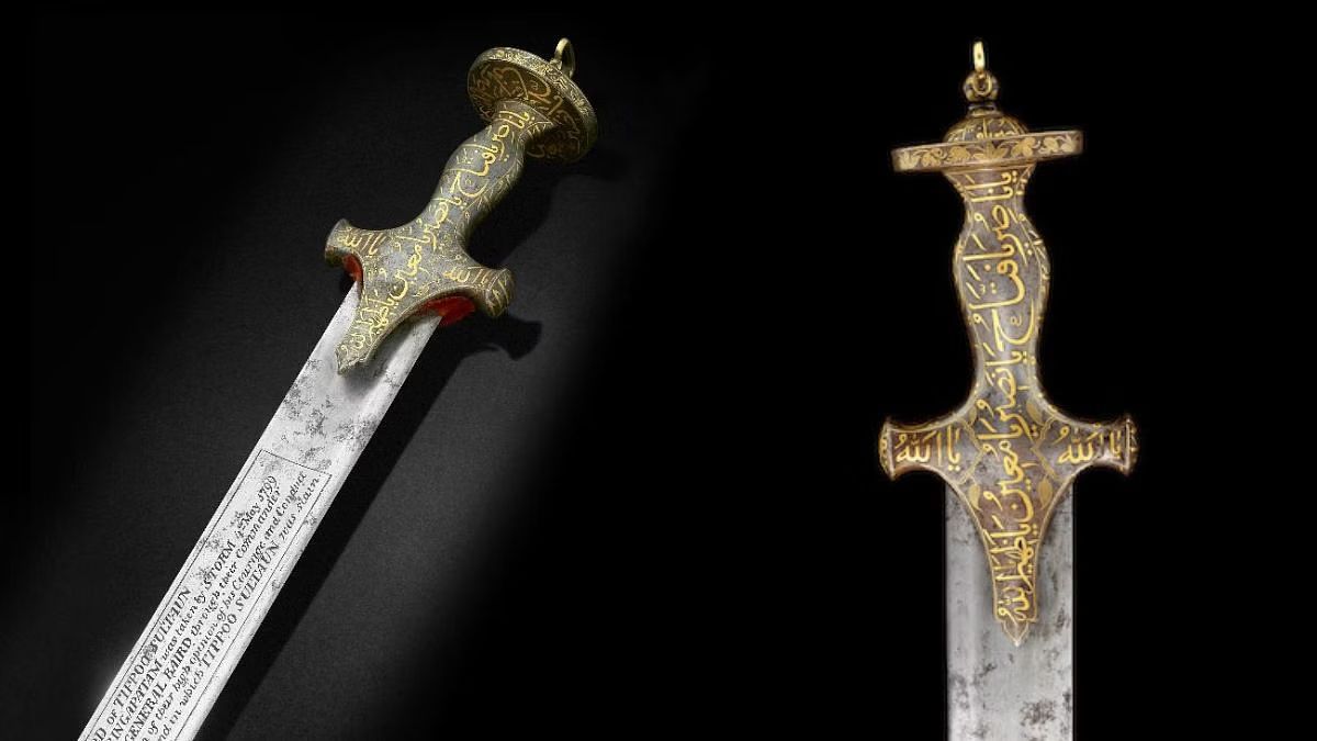 Tipu Sultan's bedchamber sword sold for 14 million pounds at London auction | Trending News – India TV