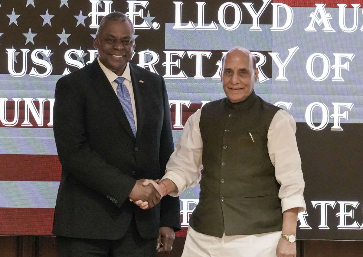 Defence Minister Rajnath Singh holds talks with his US counterpart Lloyd Austin