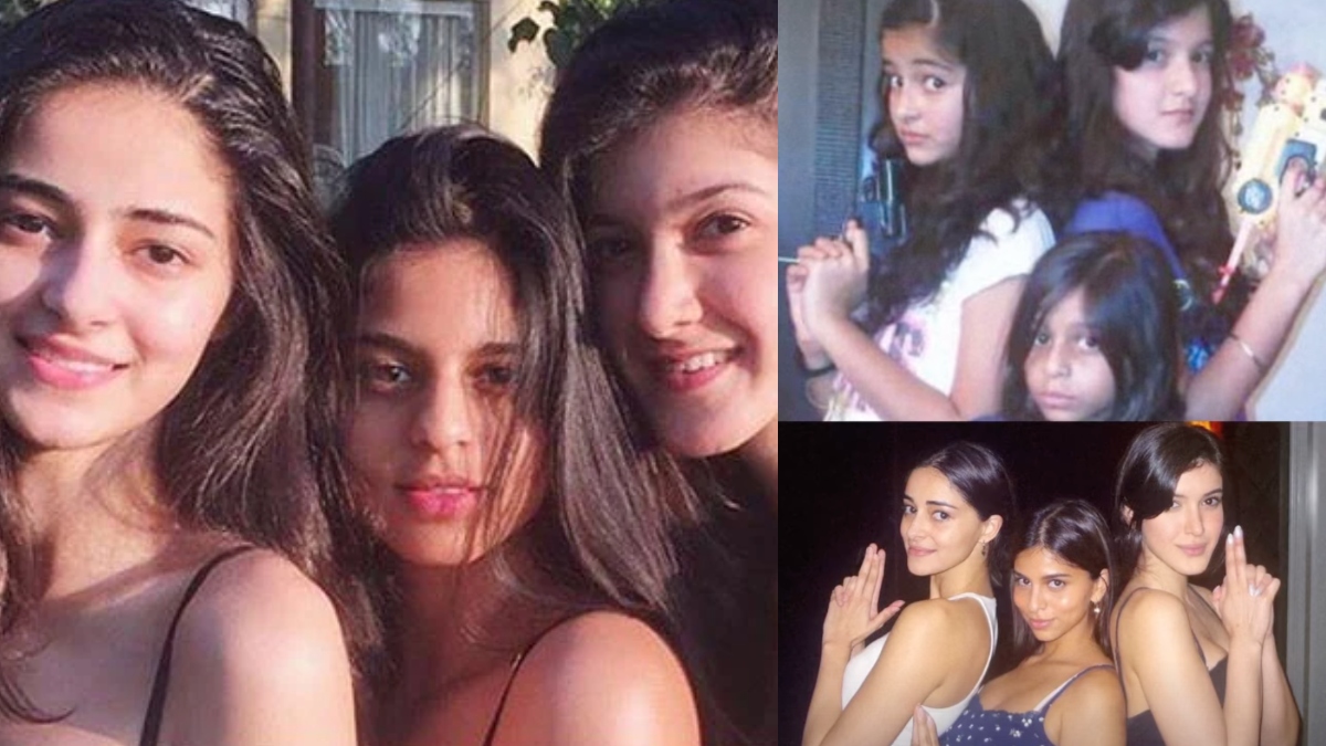 Suhana Khan, Ananya Panday & Shanaya Kapoor recreate their childhood photo in cutest way possible