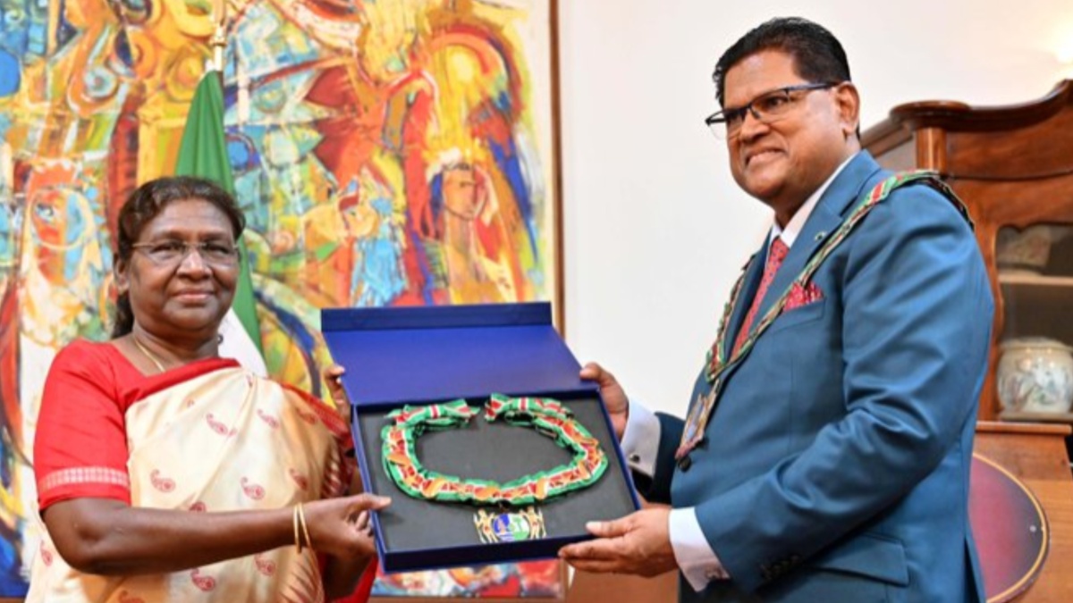 Suriname: President Murmu becomes first Indian to receive 'Grand Order of the Chain of Yellow Star' award