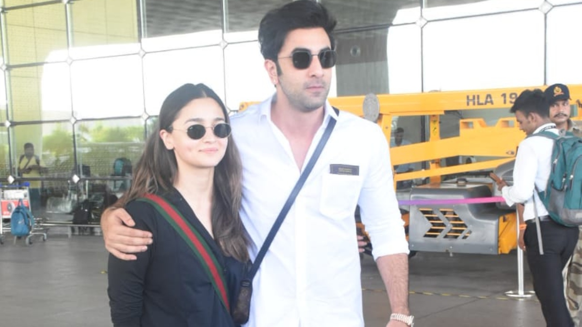 Alia Bhatt-Ranbir Kapoor spotted with their little one Raha as they jet off for family vacation | Photos