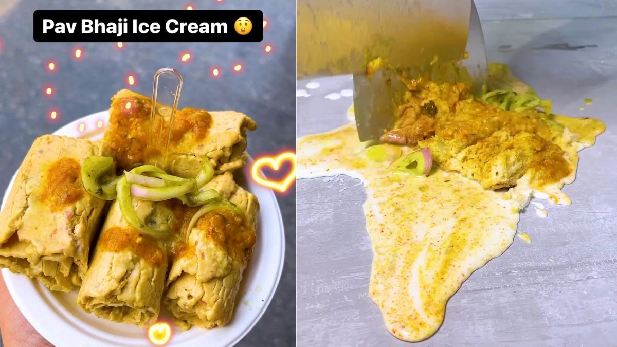 Food vendor makes pav bhaji ice cream, netizens are highly triggered. Watch