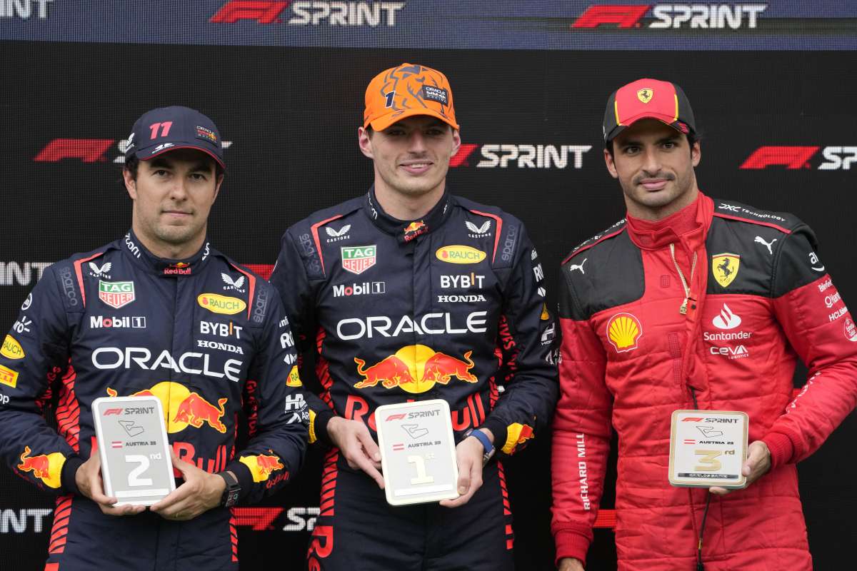 Austria GP Sprint race podium holders