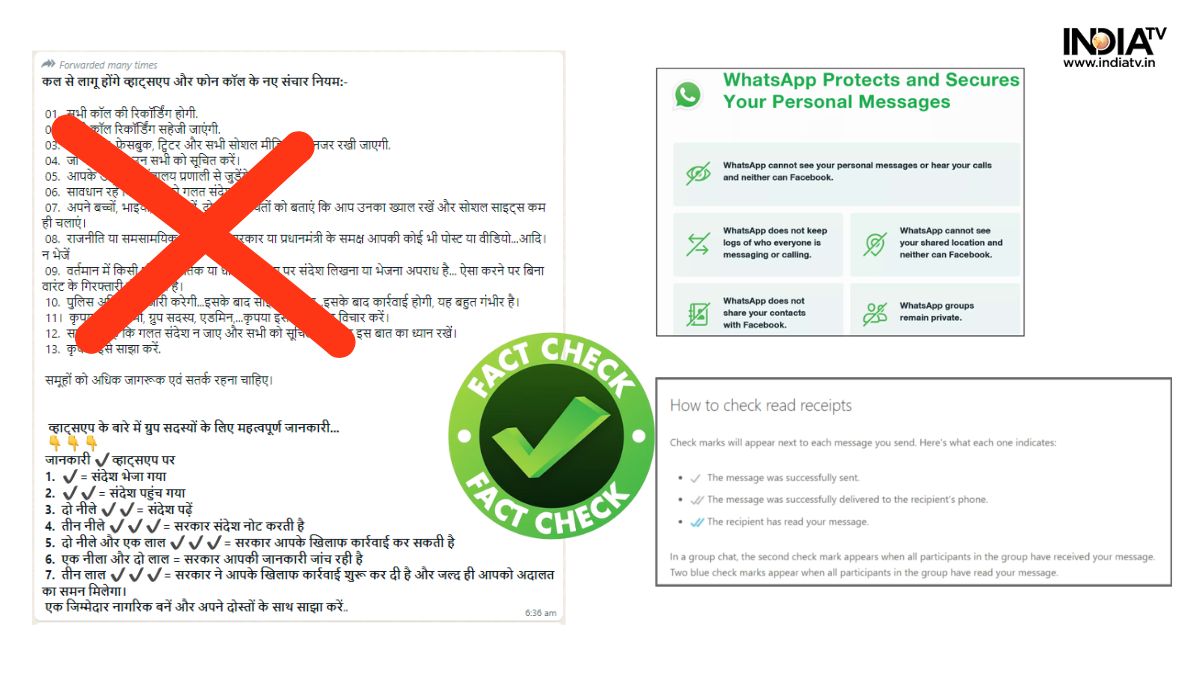 FACT CHECK: No Government rule for recording personal calls or triple ticks on WhatsApp