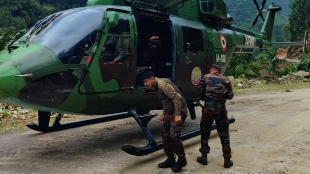 'One skid landing': Army chopper makes emergency landing while on medical duty in Arunachal | VIDEO