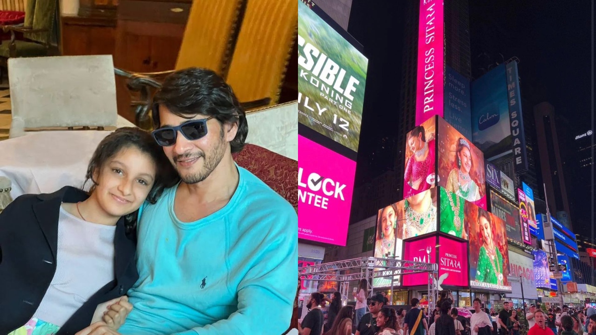 Pic of Mahesh Babu’s daughter Sitara on Time Square Billboard goes viral as she makes her debut