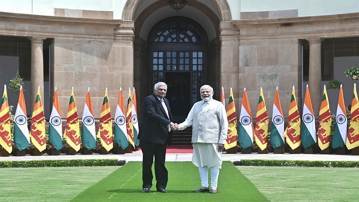 Sri Lankan President Wickremesinghe meets PM Modi at Delhi's Hyderabad House