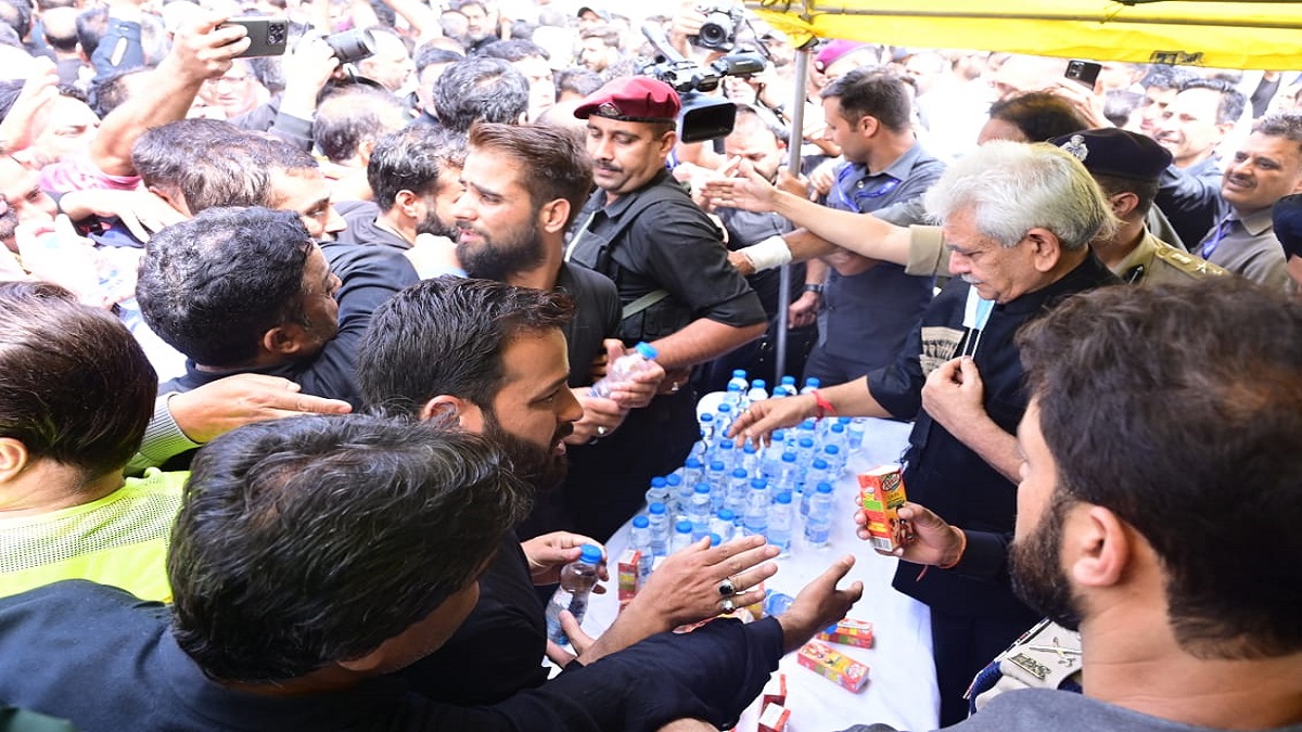 Muharram 2023: Jammu and Kashmir L-G Manoj Sinha joins procession on Ashura