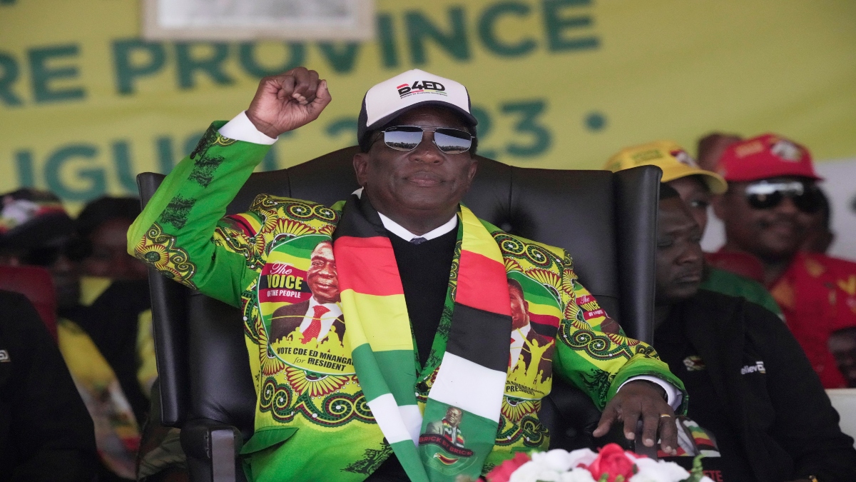 Zimbabwe's President Emmerson Mnangagwa re-elected for second, final