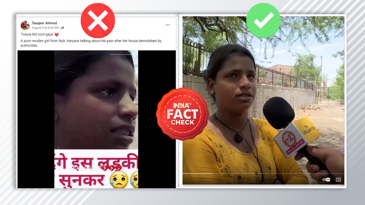 FACT CHECK: Viral video claims girl crying over demolished home is from Haryana's Nuh | Here's the truth