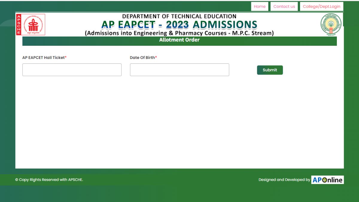 AP EAPCET counselling 2023: First round seat allotment list out at eapcet-sche.aptonline.in, link here