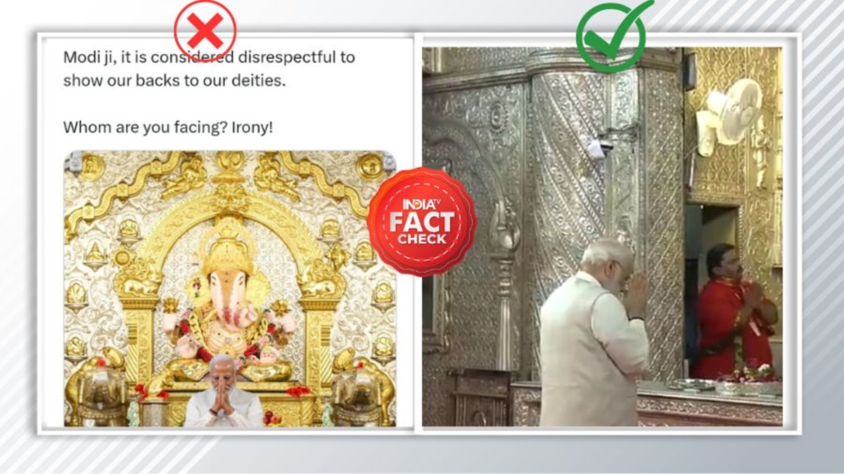 FACT CHECK: Did PM Modi turn his back on Lord Ganesh at Dagdusheth Halwai Ganesh Temple? Check here