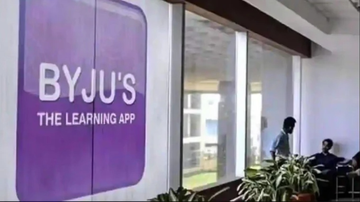 A picture showing edtech companies BYJU'S logo