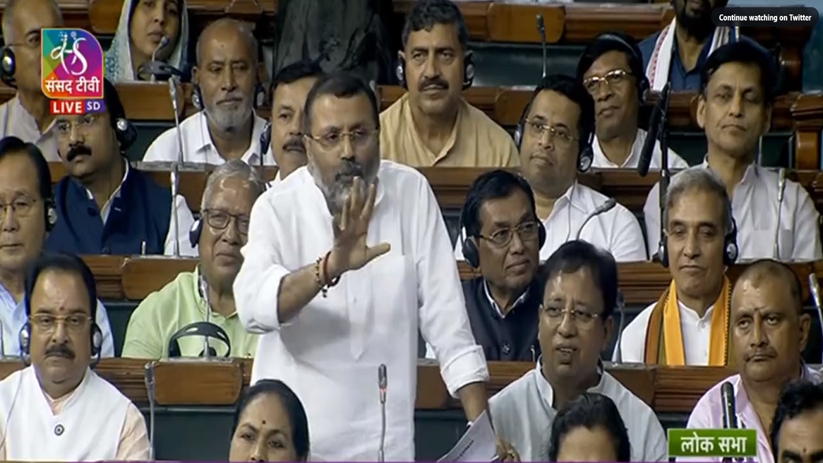 'Bete ko set karna hai aur...': Nishikant Dubey hits out at Sonia Gandhi during no-trust vote debate | WATCH