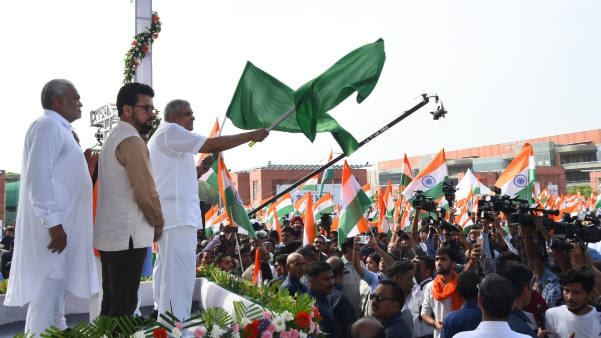 Delhi: 'Har Ghar Tiranga' 2.0 launched with bike rally, Union Ministers, MPs participate