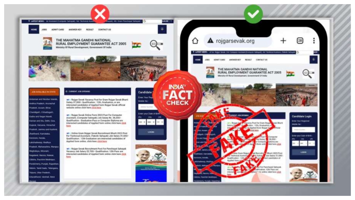 FACT CHECK: Is 'Rojgarsevak.org' official website of MGNREGA? Here's the truth