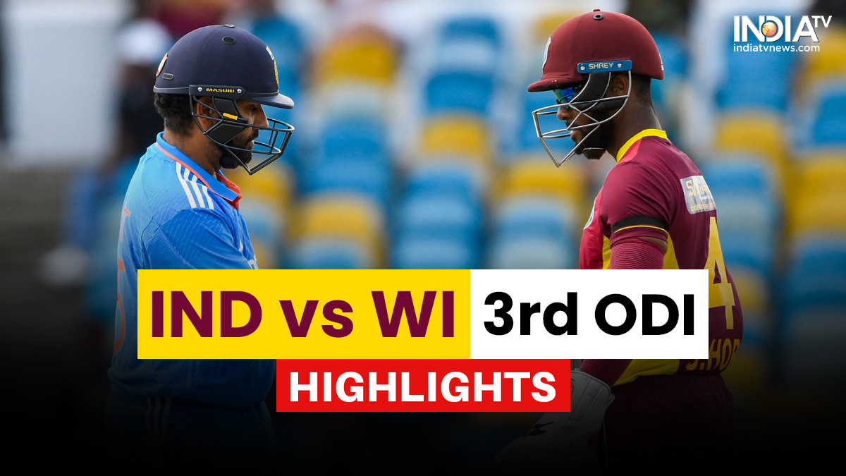 IND vs WI 3rd ODI Highlights India win by 200 runs, seal the series 2-1